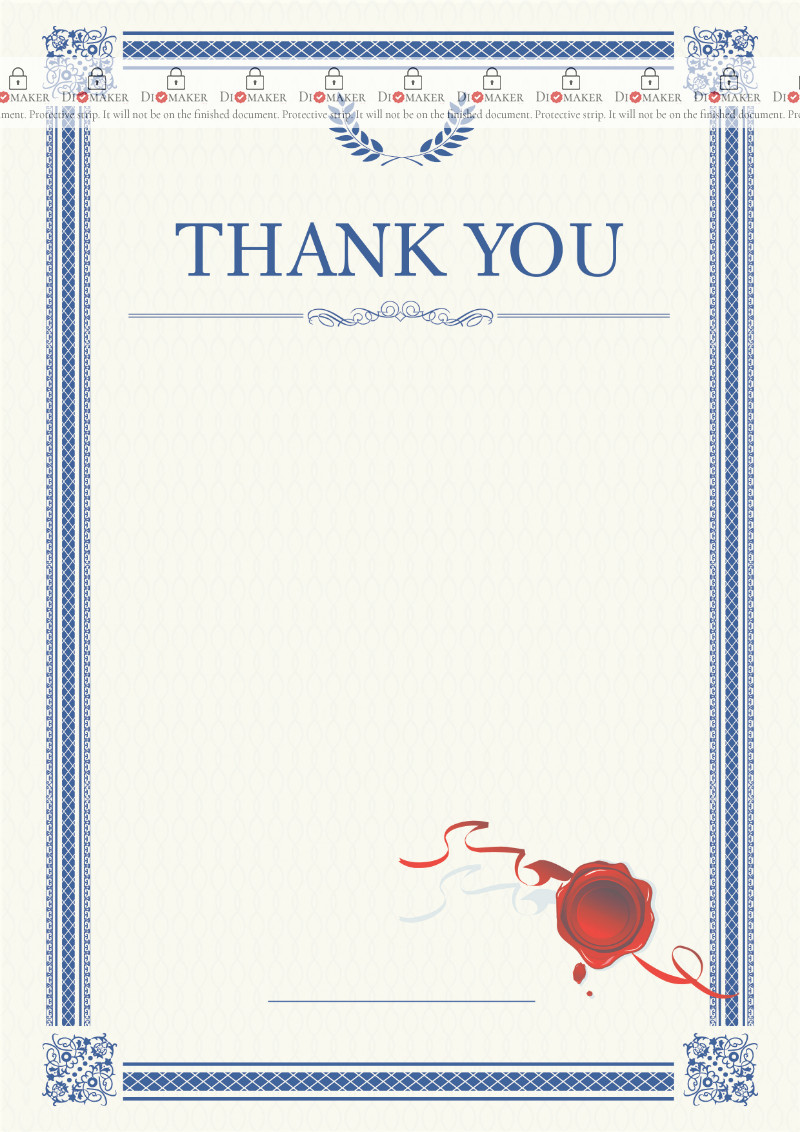 Thank You Card template «Laurel»