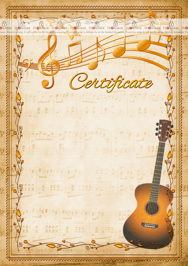 
Certificate template «Guitar»