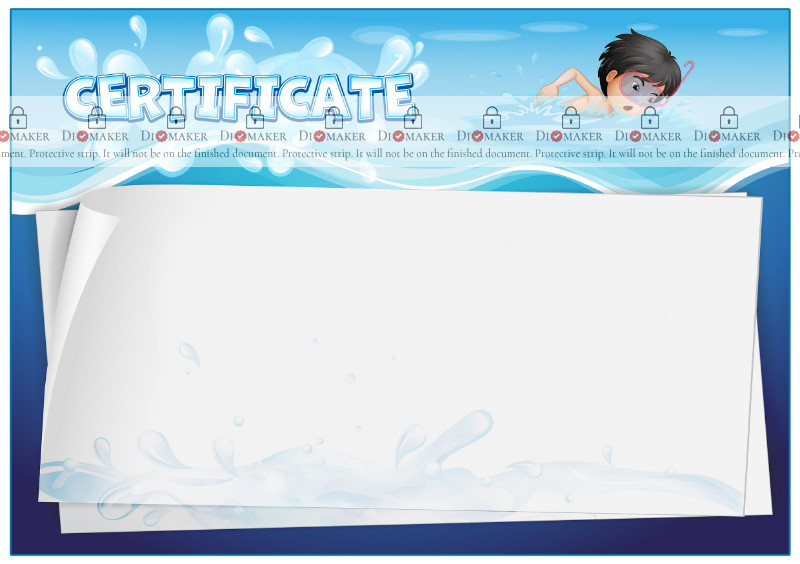 
Certificate template «Swimming pool»