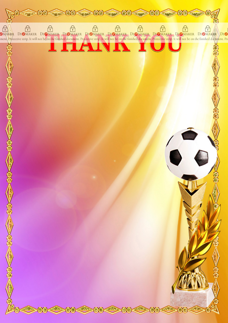 Thank You Card template «Football»