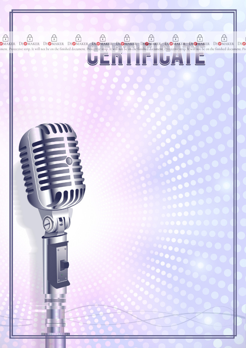 
Certificate template «My voice»