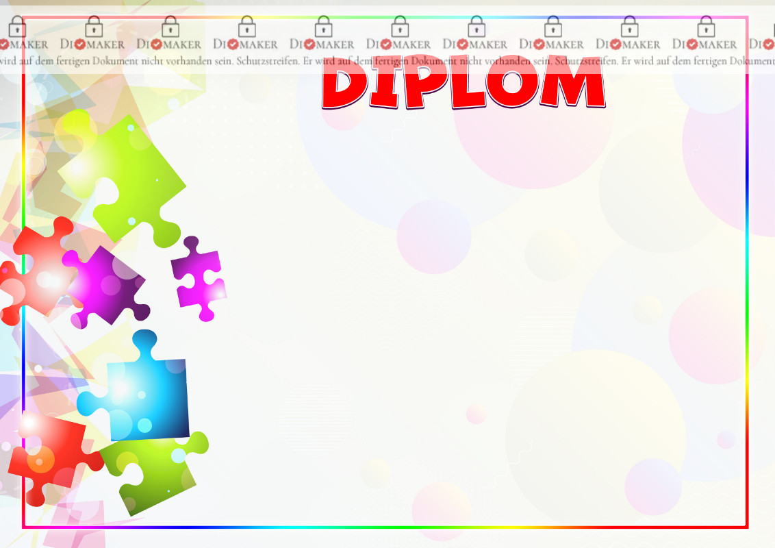 Vorlage eines Diploms «Kaleidoskop der Farben»