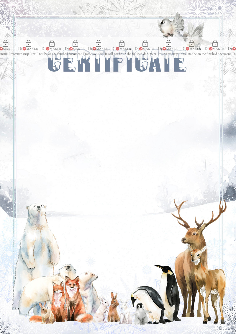 
Certificate template «Northern edges»