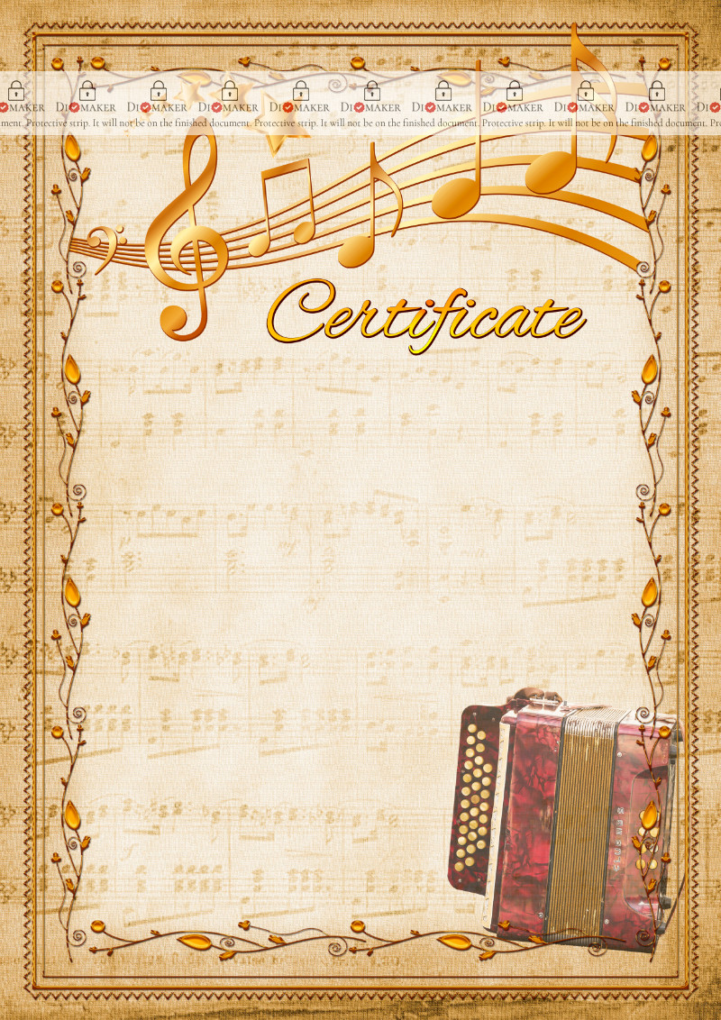 
Certificate template «Harmonic»