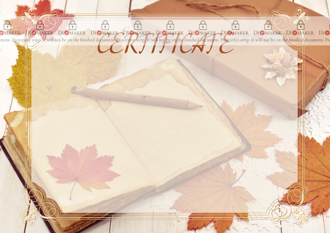 
Certificate template «Warm autumn»