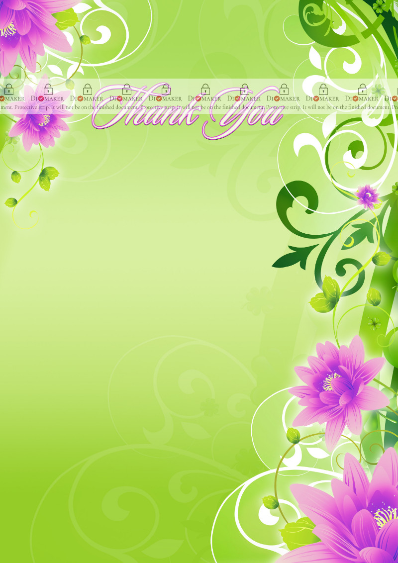 Thank You Card template «Spring color»