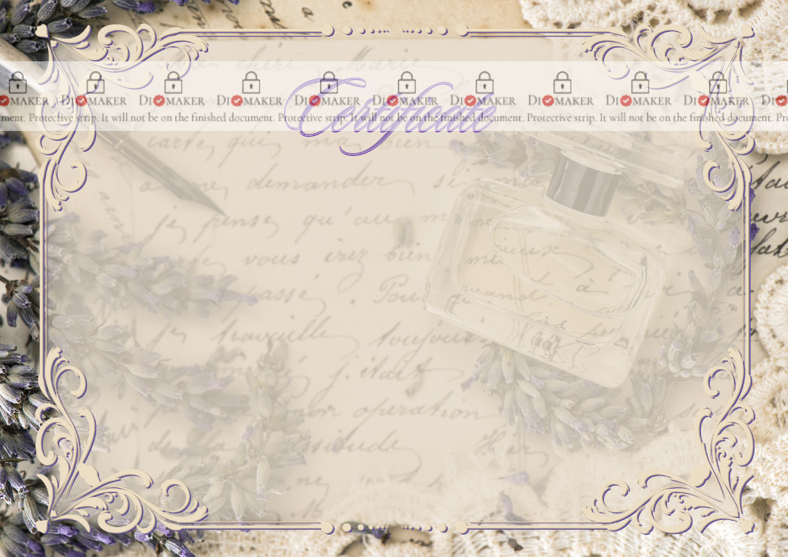 
Certificate template «Lavender»