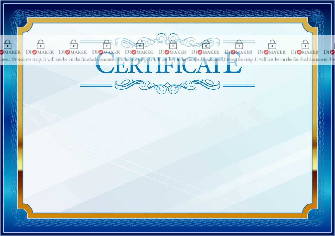 
Certificate template «Blue in gold»