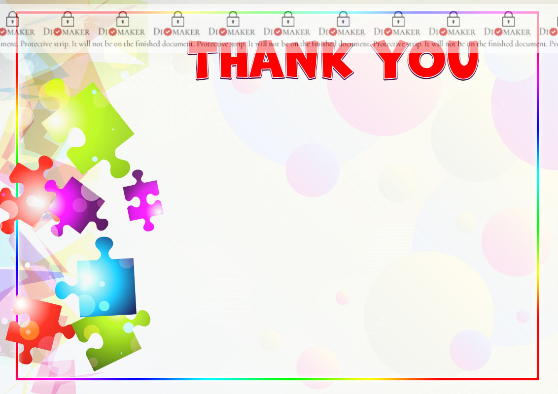 Thank You Card template «Kaleidoscope of colors»