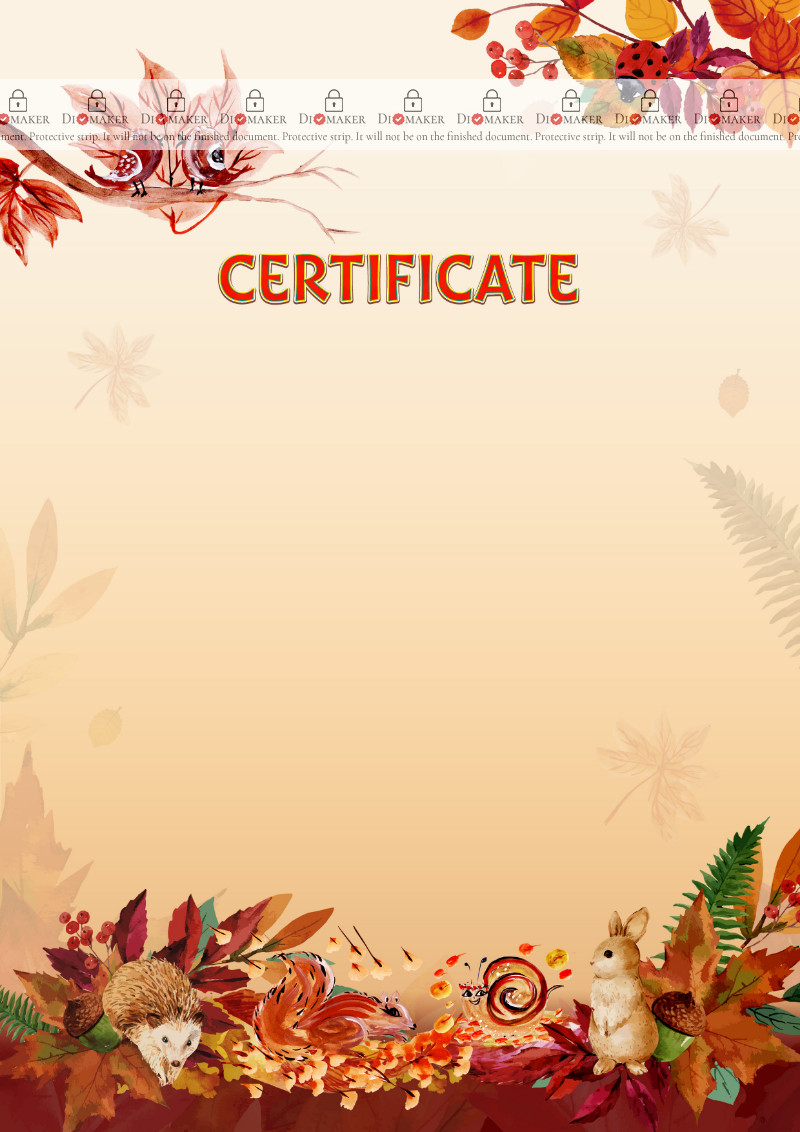 
Certificate template «Autumn games»