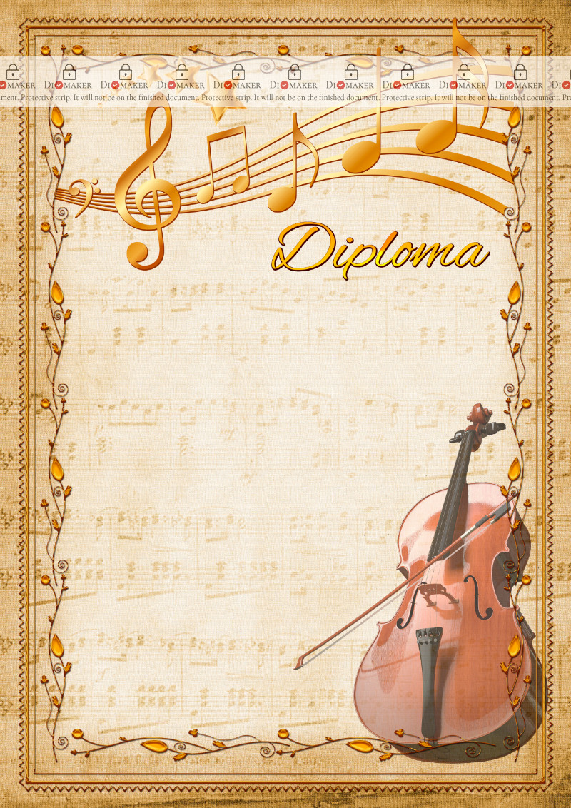 Diploma template «Double bass»