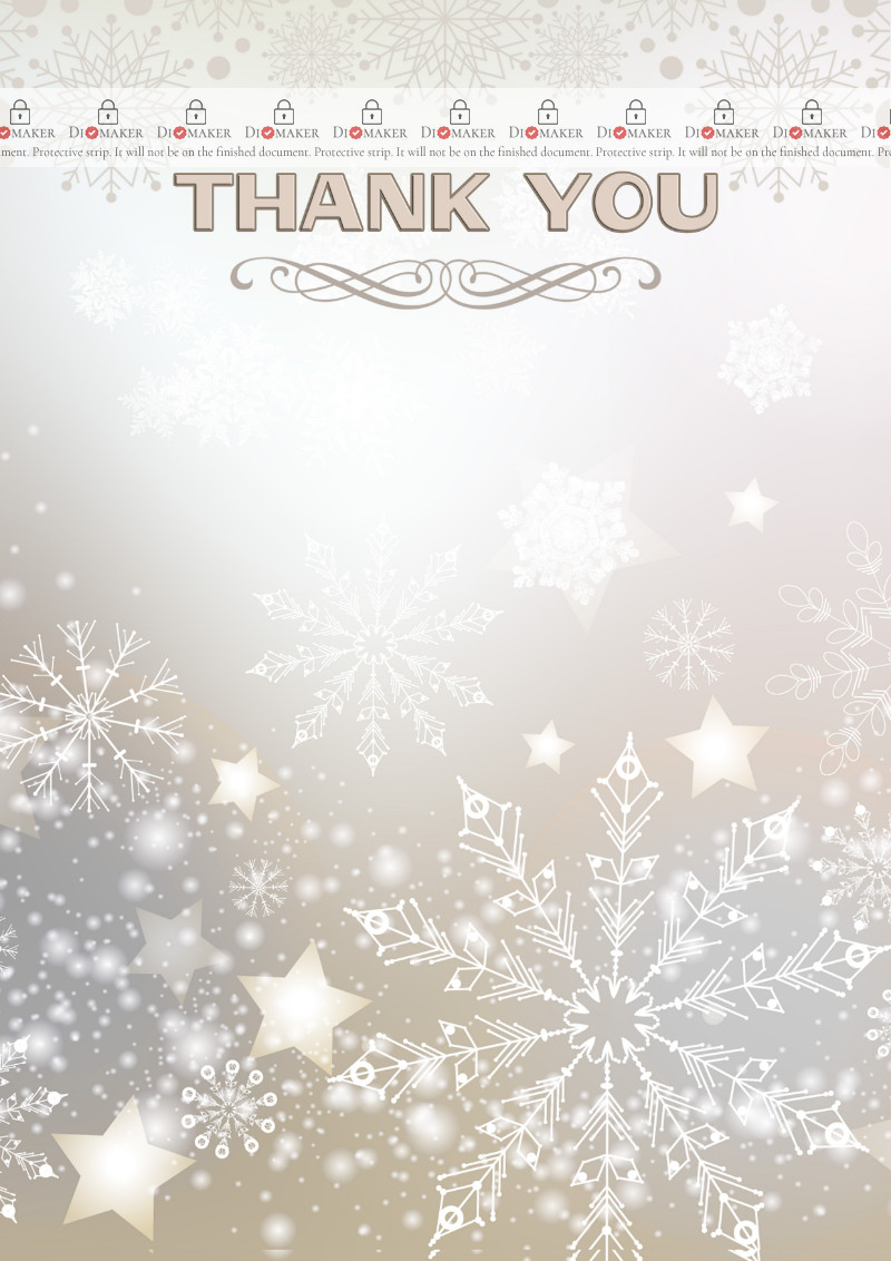 Thank You Card template «Snowflakes»