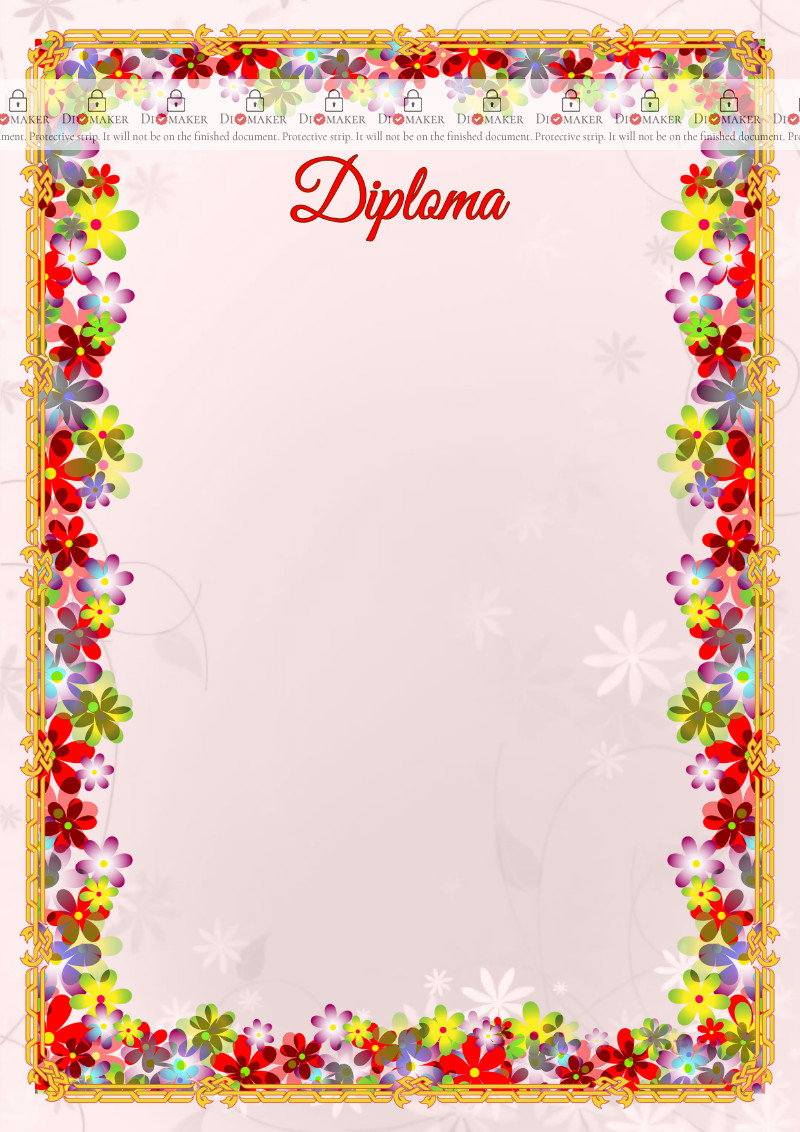 Diploma template «Spring flowers»