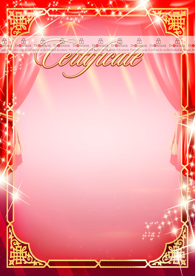 
Certificate template «Holiday lights»