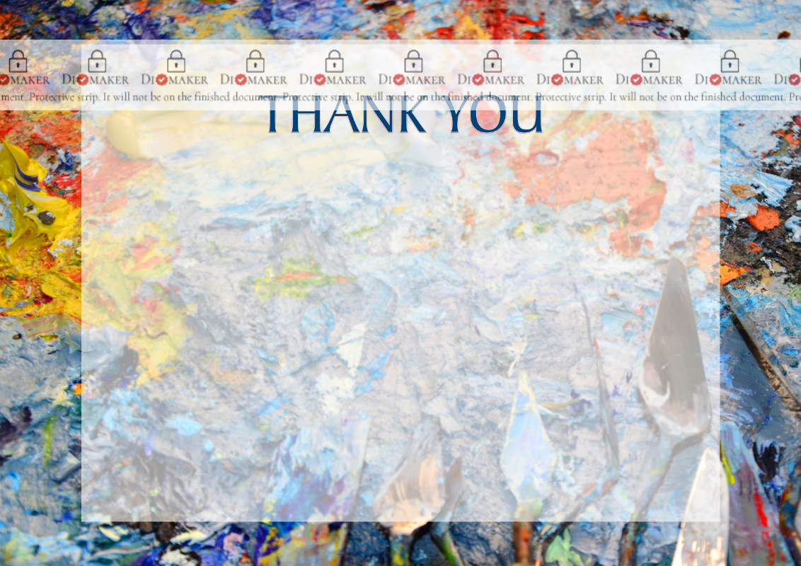 Thank You Card template «Artist's Oil Colours»