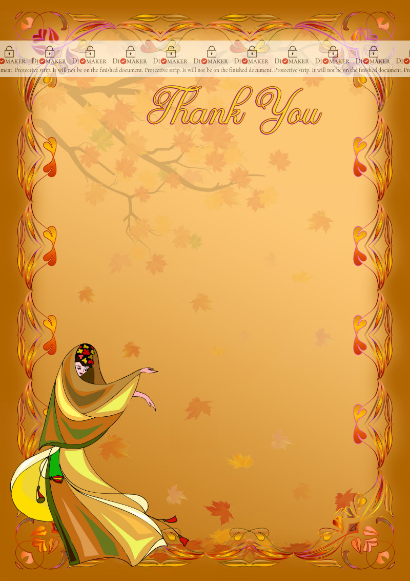 Thank You Card template «Autumn time»