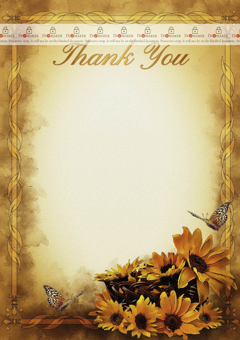 Thank You Card template «Warmth of the day»