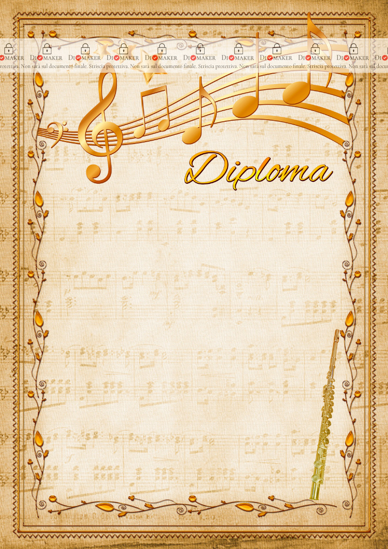 Modello di Diploma «Flauto»