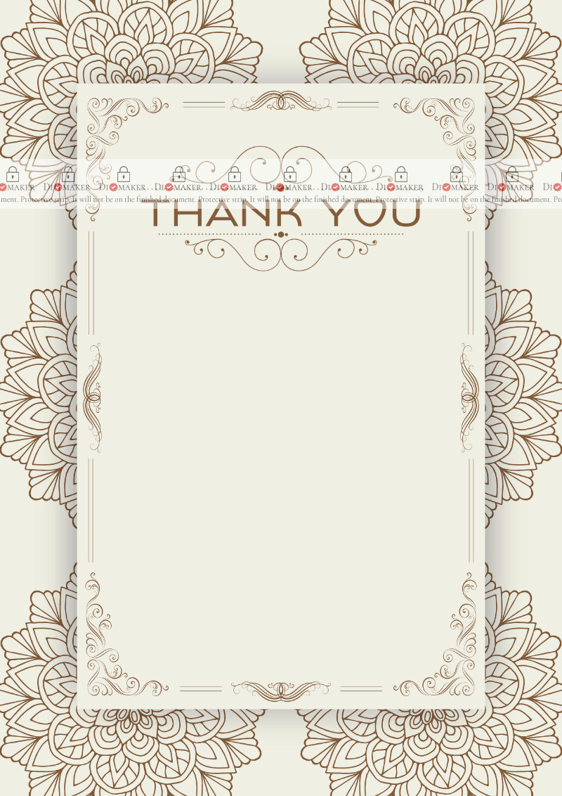 Thank You Card template «Vintage summer»