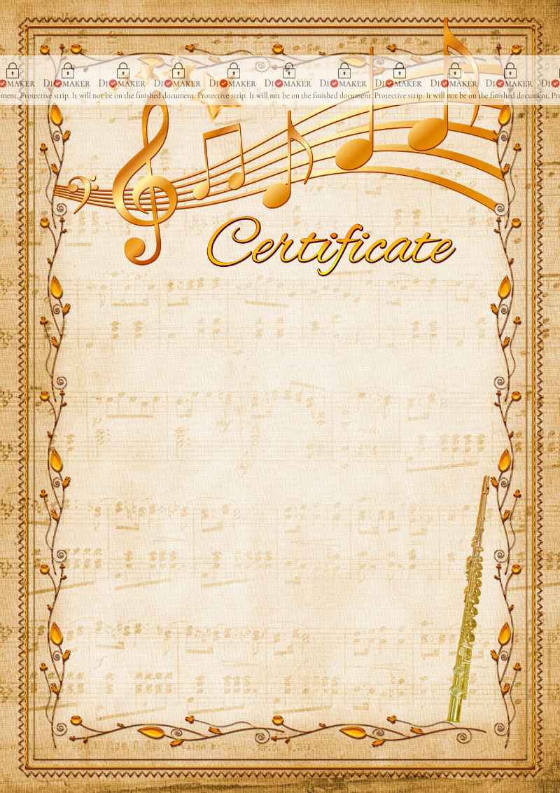 
Certificate template «Flute»