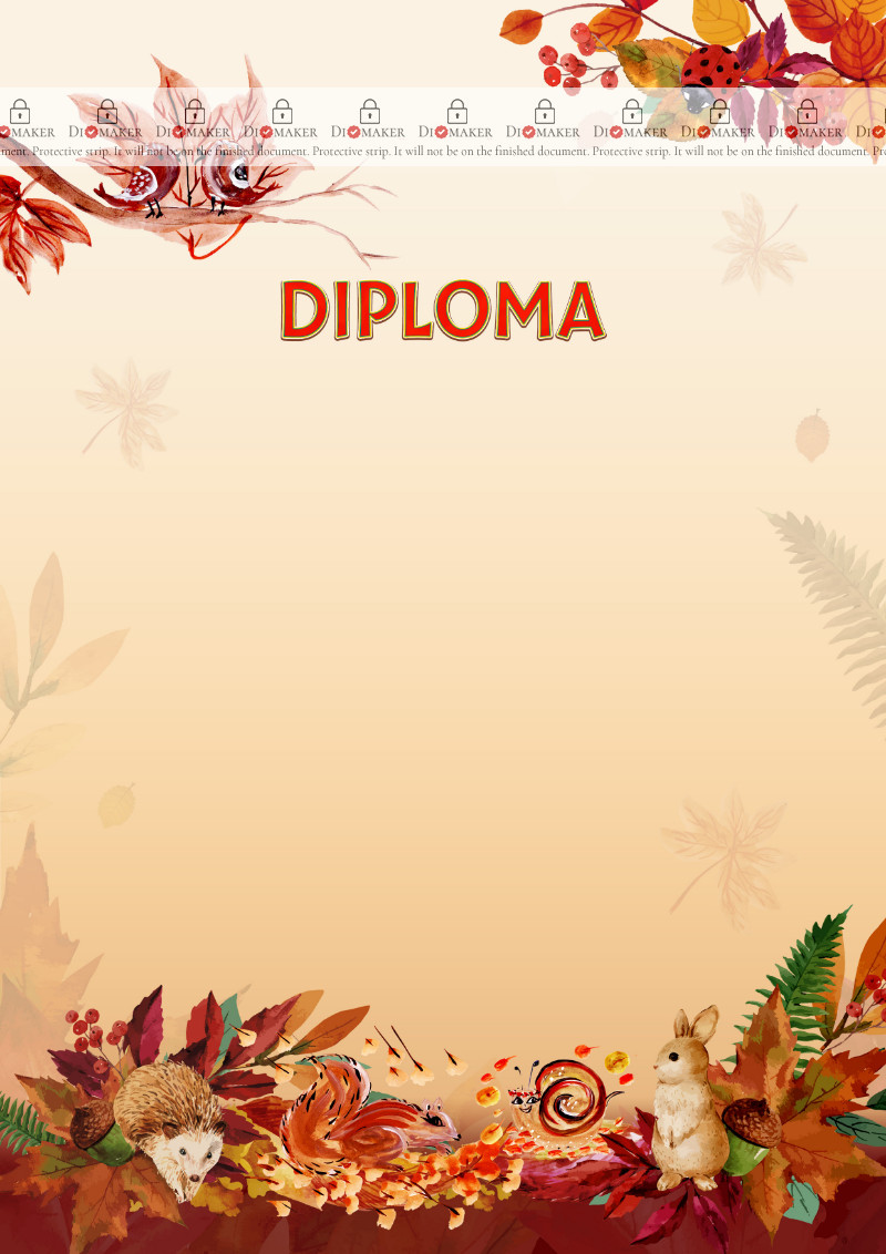 Diploma template «Autumn games»