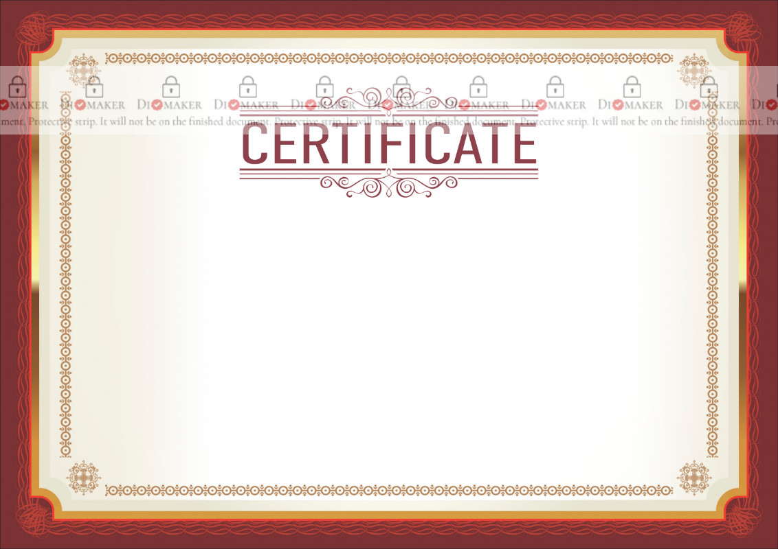 
Certificate template «Agreement»
