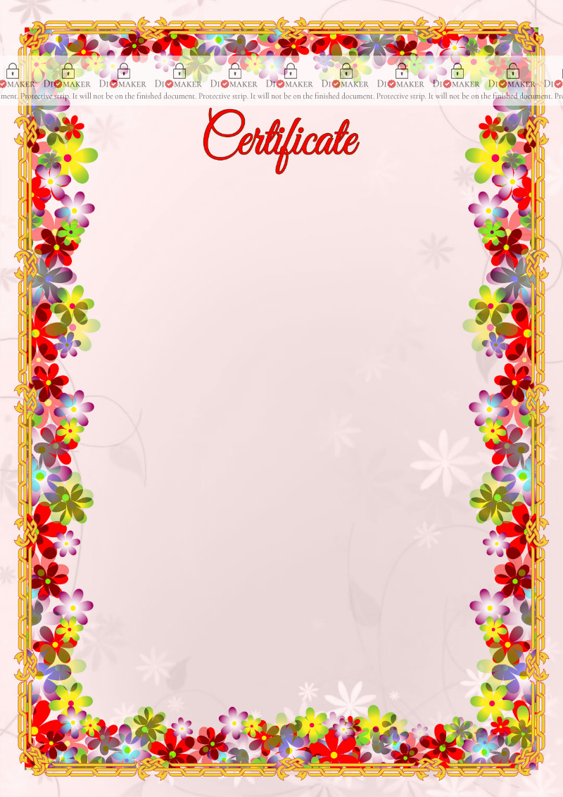 
Certificate template «Spring flowers»