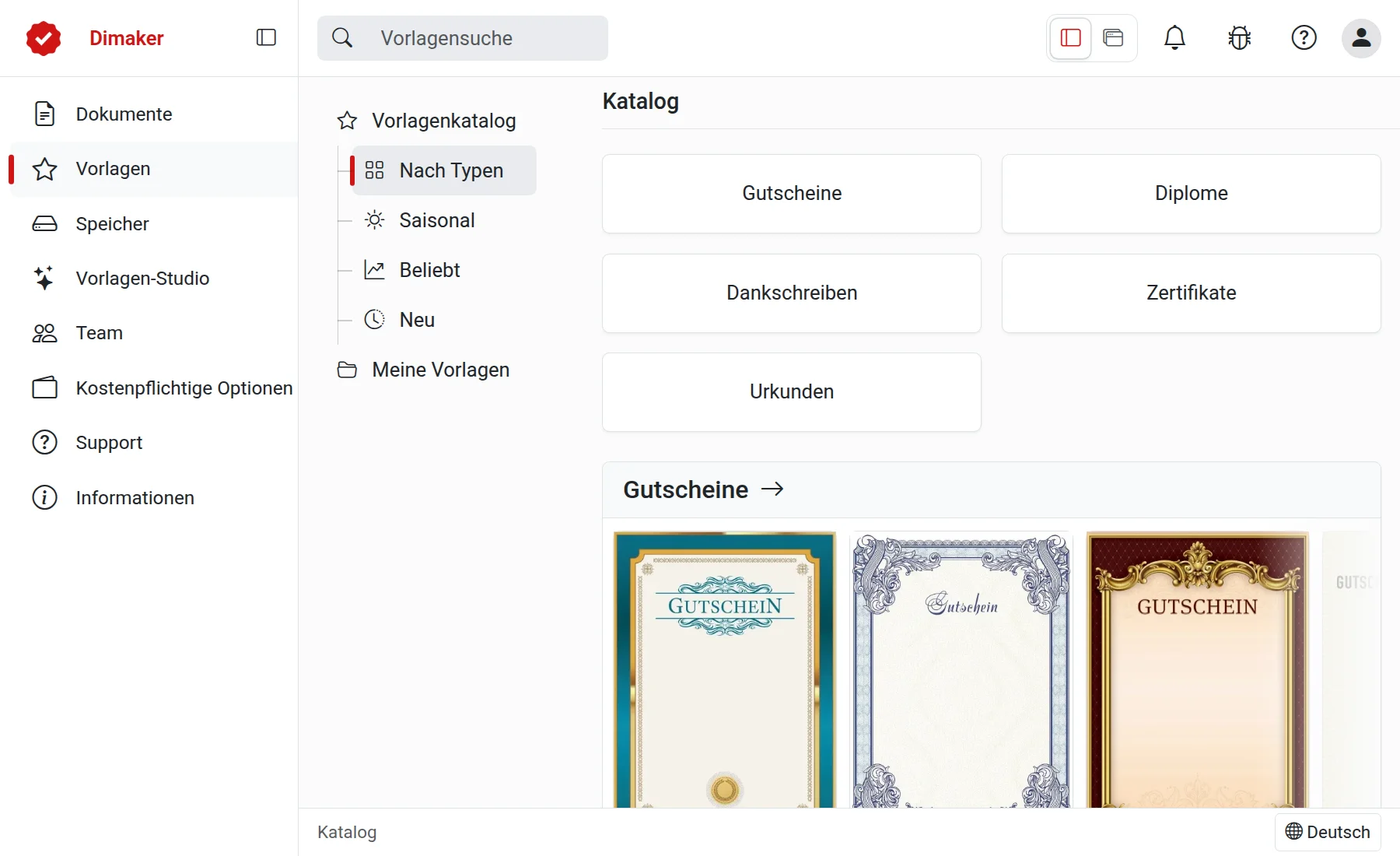 Vorlagenkatalog
