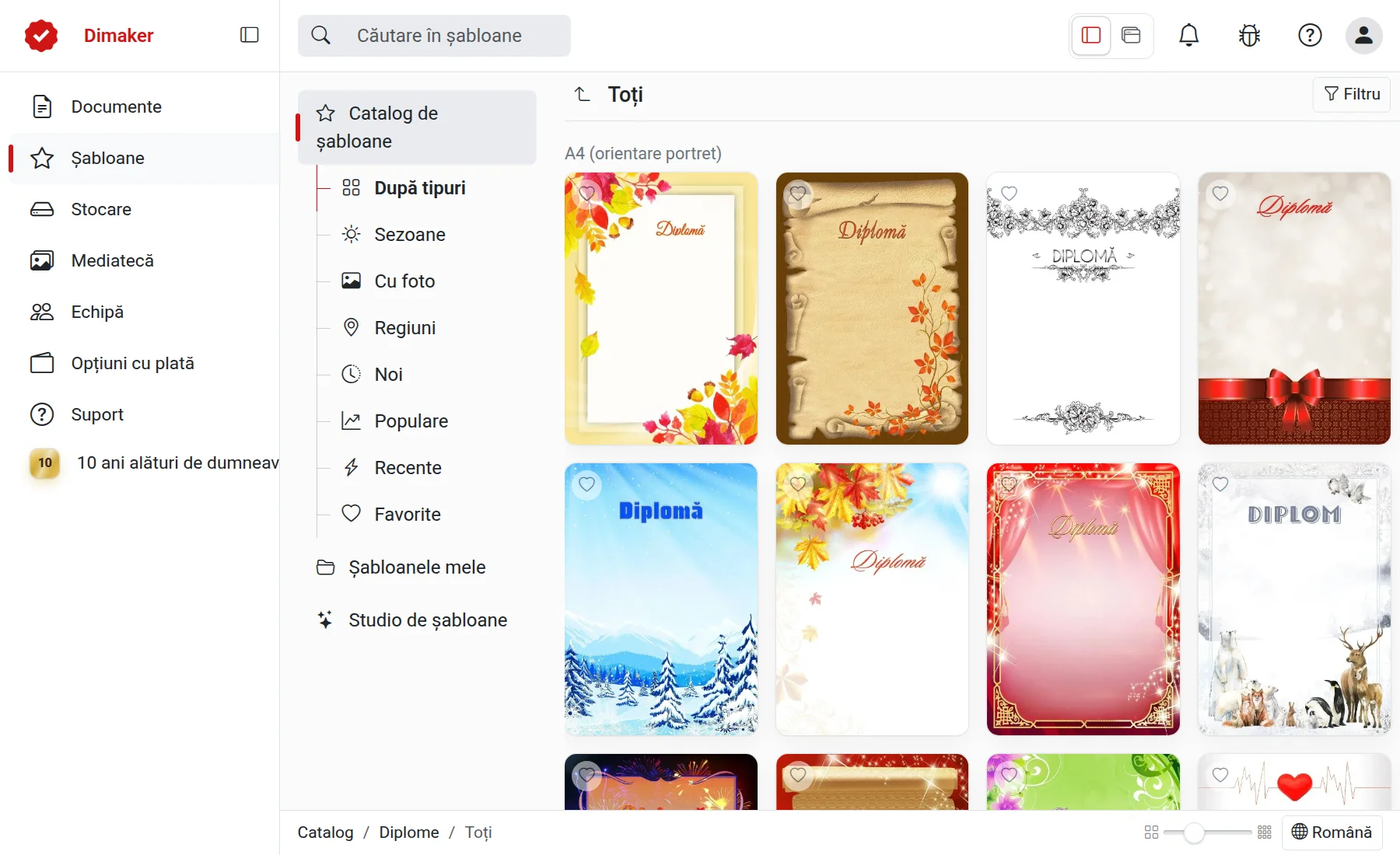 Șabloane de certificate