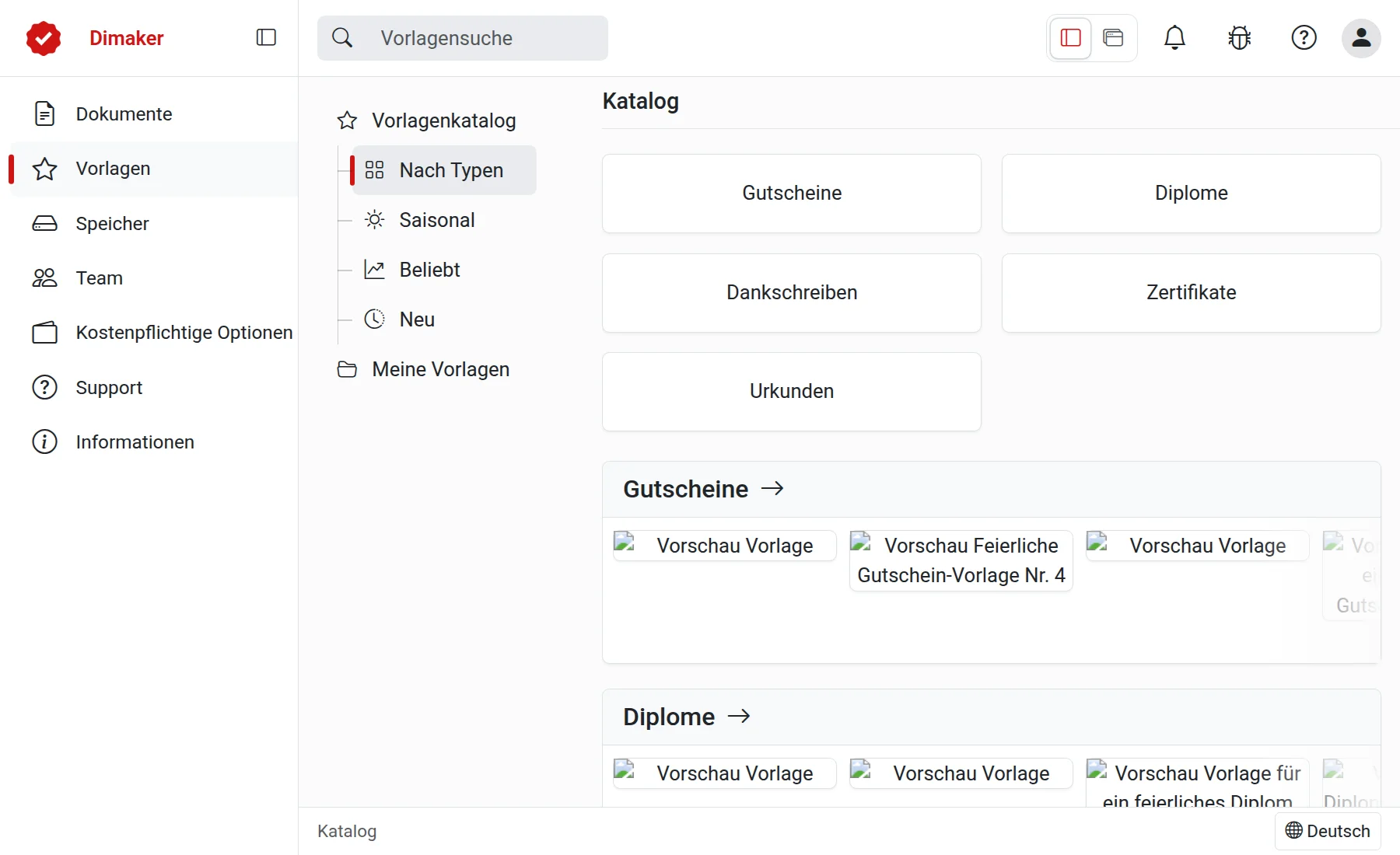 Vorlagenkatalog