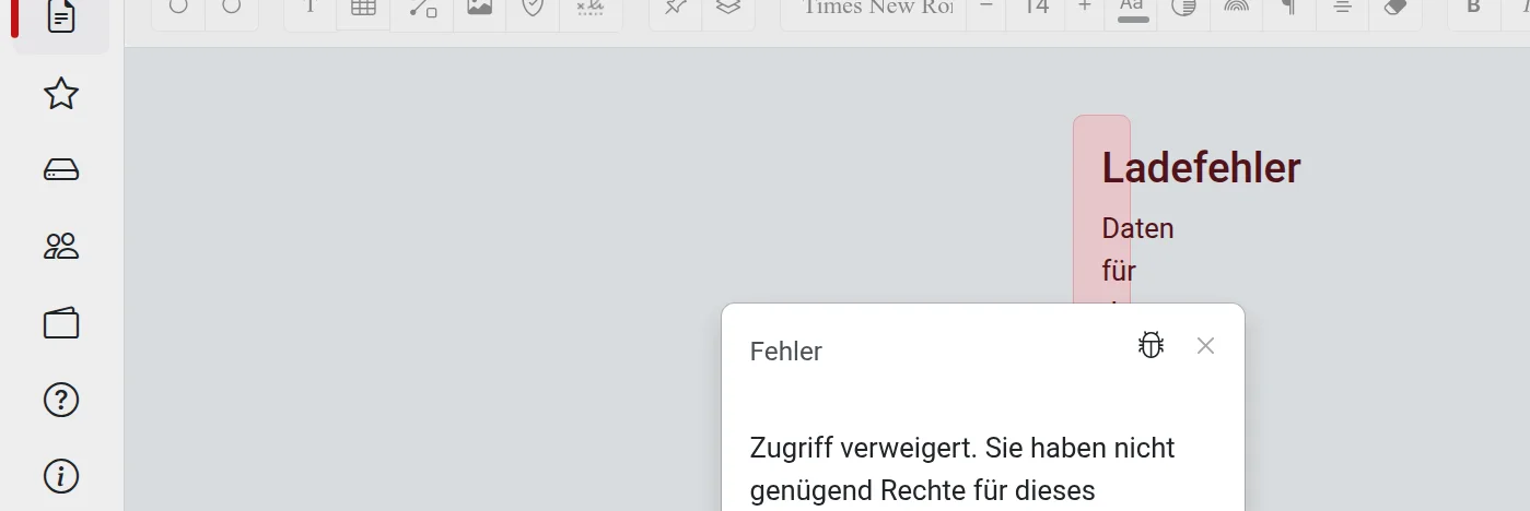Tabelle zur Erstellung von Dokumenten nach Liste