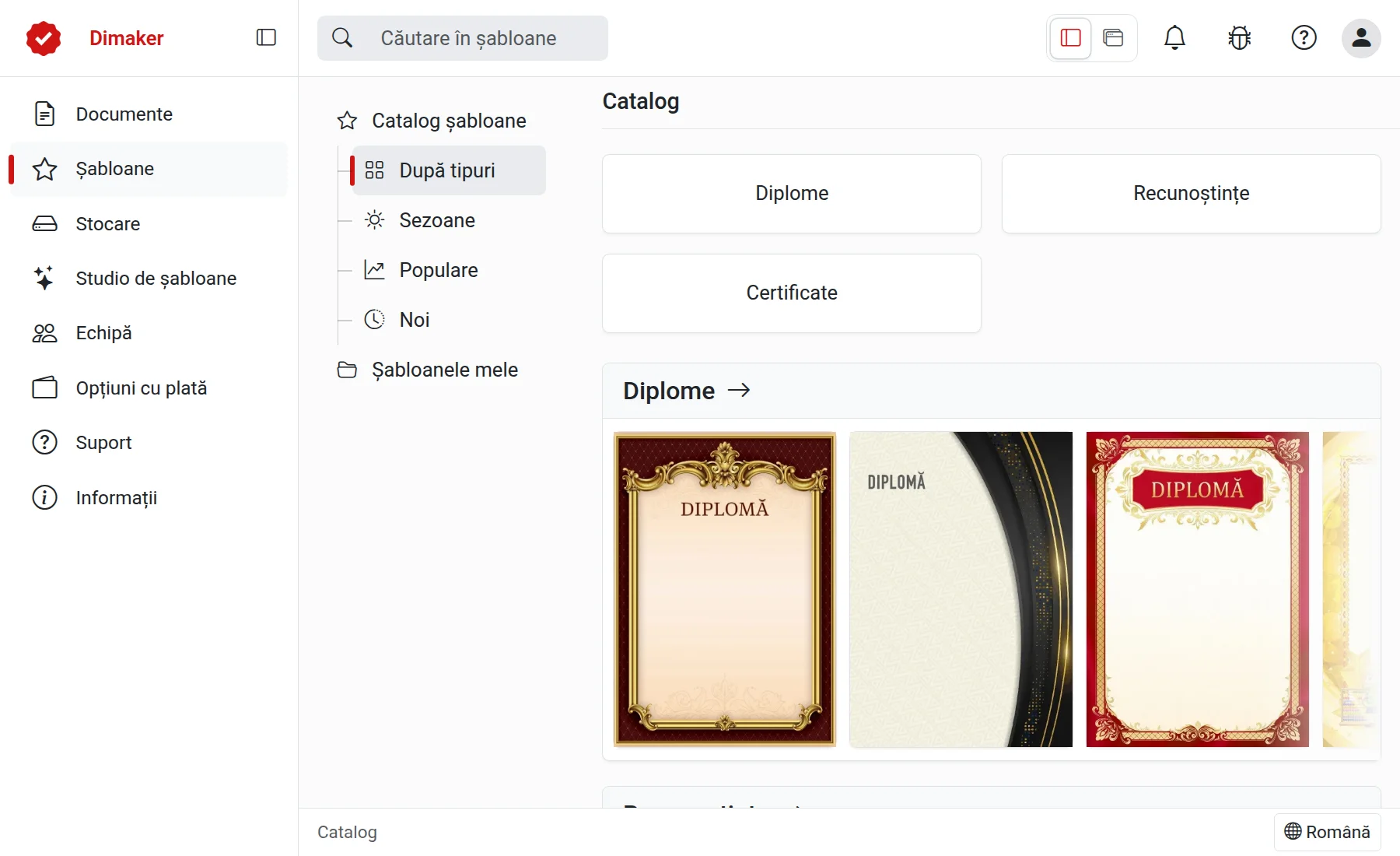 Catalog șabloane