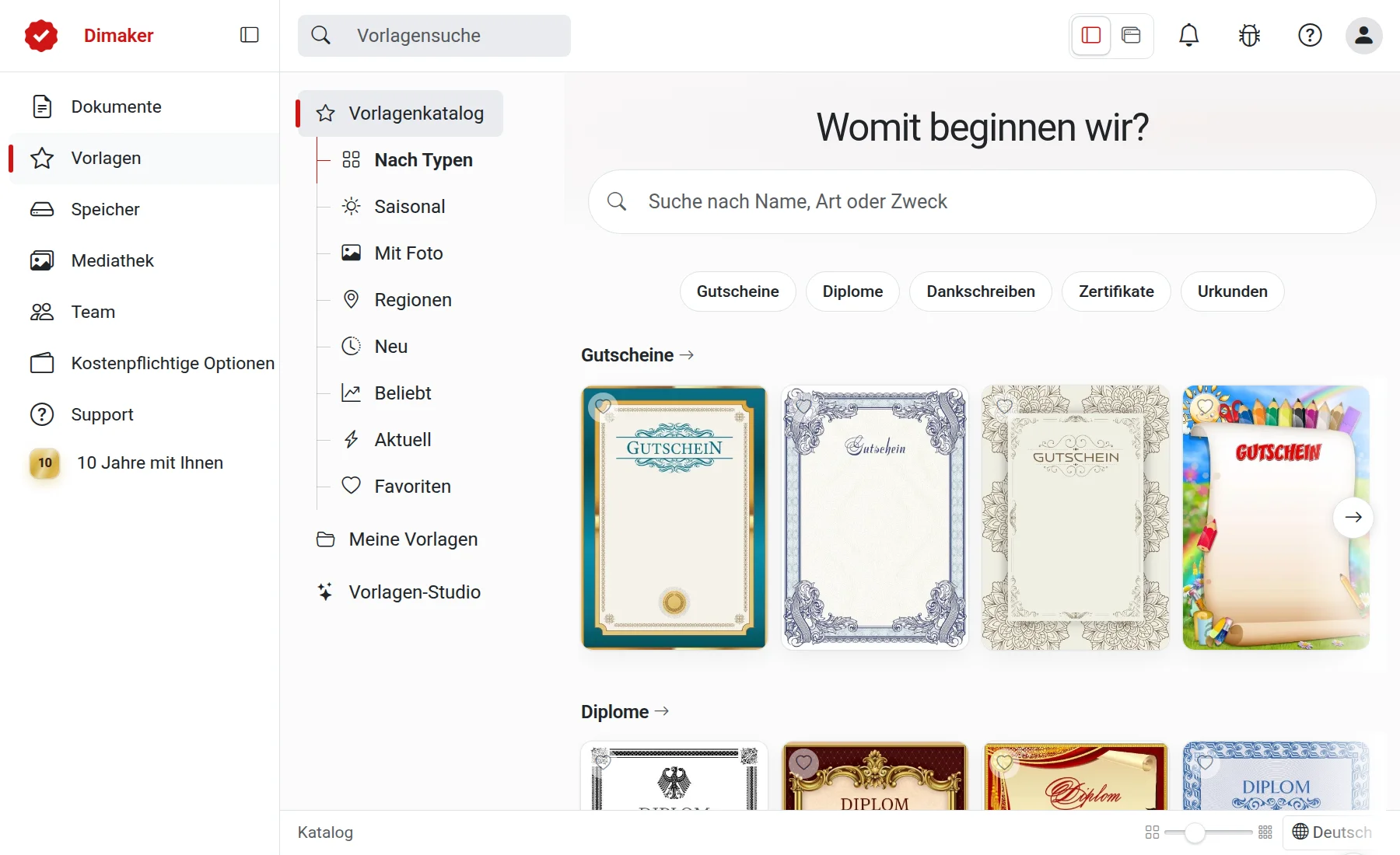 Vorlagenkatalog