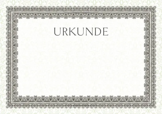 Vorlage für eine feierliche Urkunde „Sommer-Etüde“