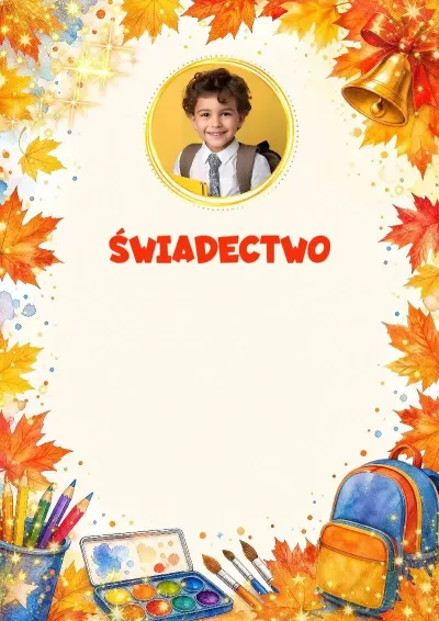 Szablon świadectwa «Szkolne szczyty»
