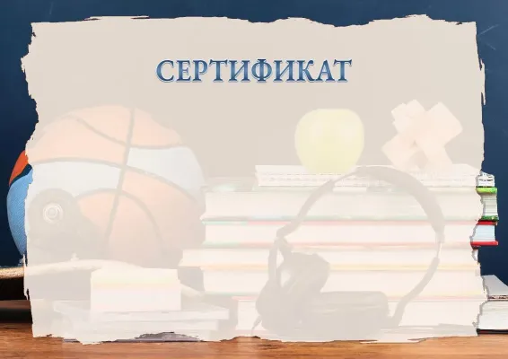 «Жастық шақтың көңілді кезі» мектеп сертификатының үлгісі