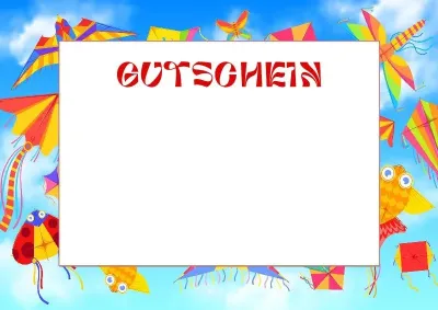 Kinder-Gutschein-Vorlage «Origami»
