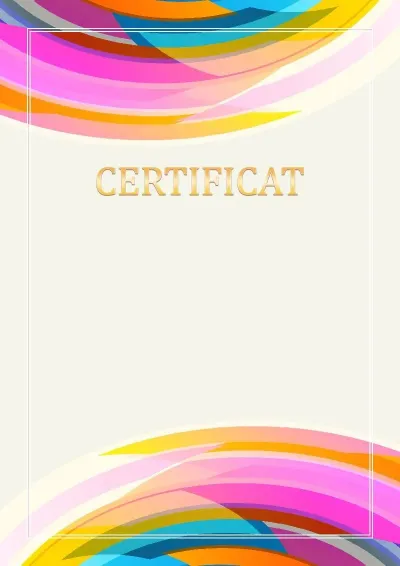 Șablon certificat „Impuls”