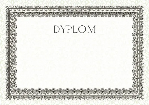 Szablon uroczystego dyplomu «Letnia etiuda»
