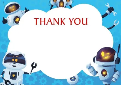 Children's letter of appreciation template 'Funny Robots'