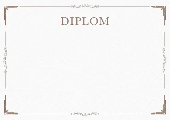 Feierliche Diplom-Vorlage «Minimalismus»