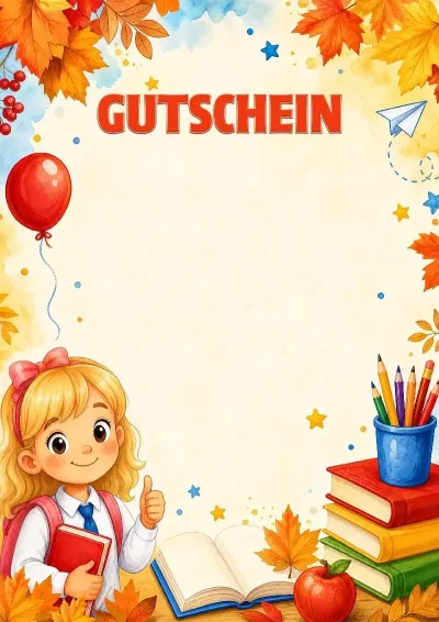 Gutschein-Vorlage „Vorwärts zum Wissen!“