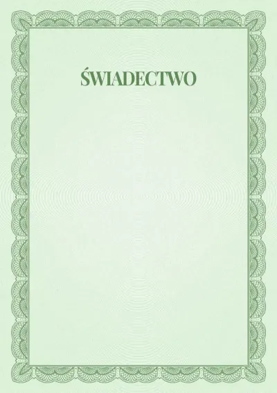 Szablon uroczystego świadectwa nr 6
