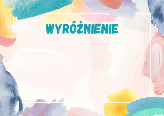 Szablon wyróżnienia „Akwarelowa fantazja”