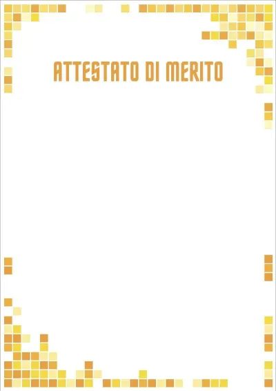Modello artistico per attestato «Mosaico del sole»