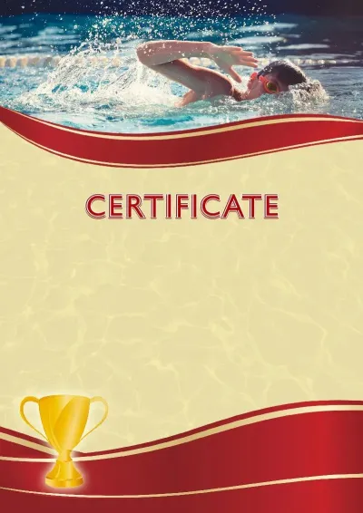 Sports Certificate Template 'Sports Swimming'