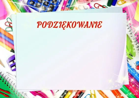 Szablon szkolnego podziękowania «Szkolne psoty»