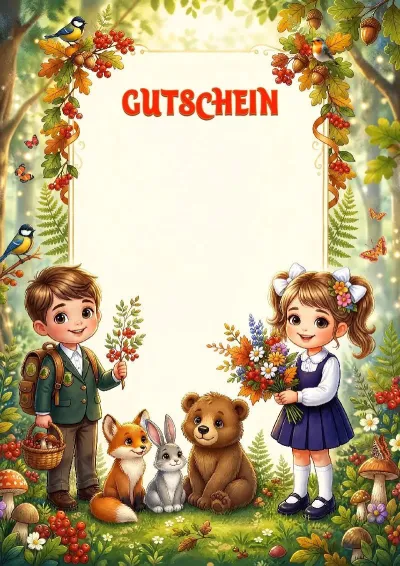 Gutschein-Vorlage „Waldentdeckungen“