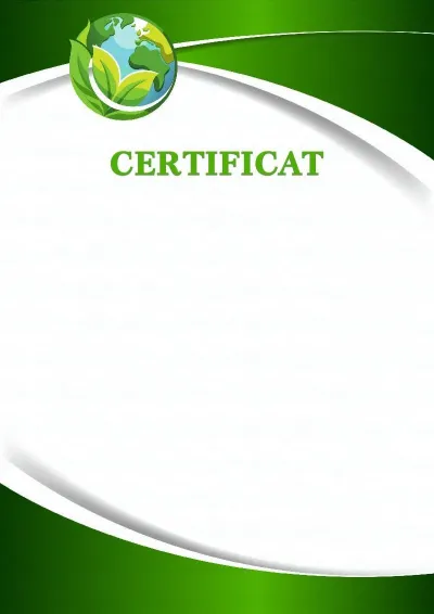 Șablon de certificat „Planeta verde”