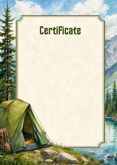 Certificate template «Peak of Mastery»